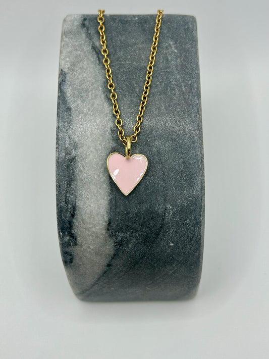 Baby Pink Heart Necklace