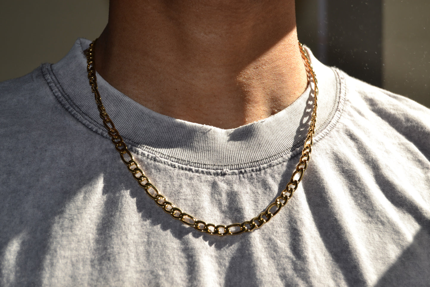 Men's Gold 6mm Figaro Chain