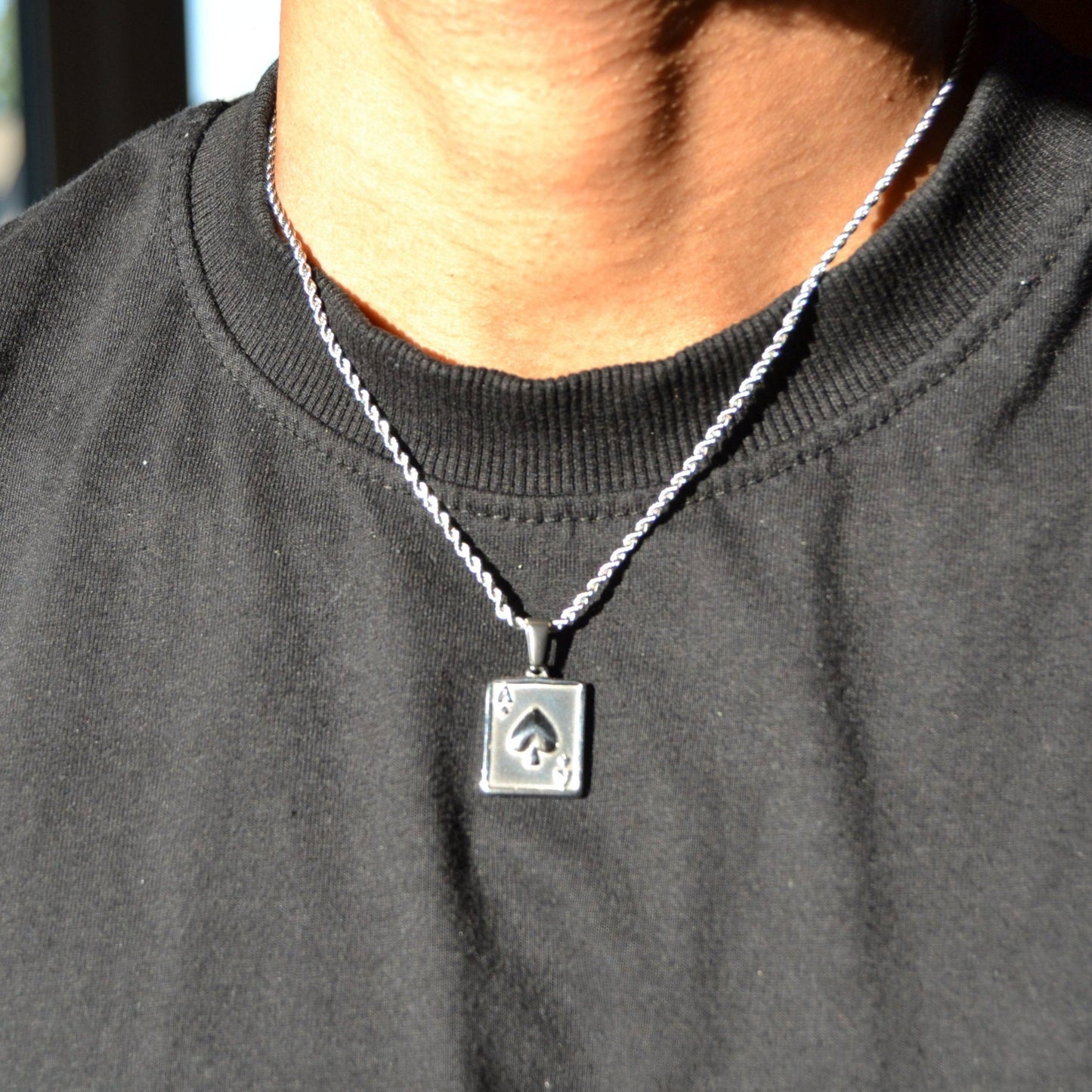 Men’s Silver Ace Pendant