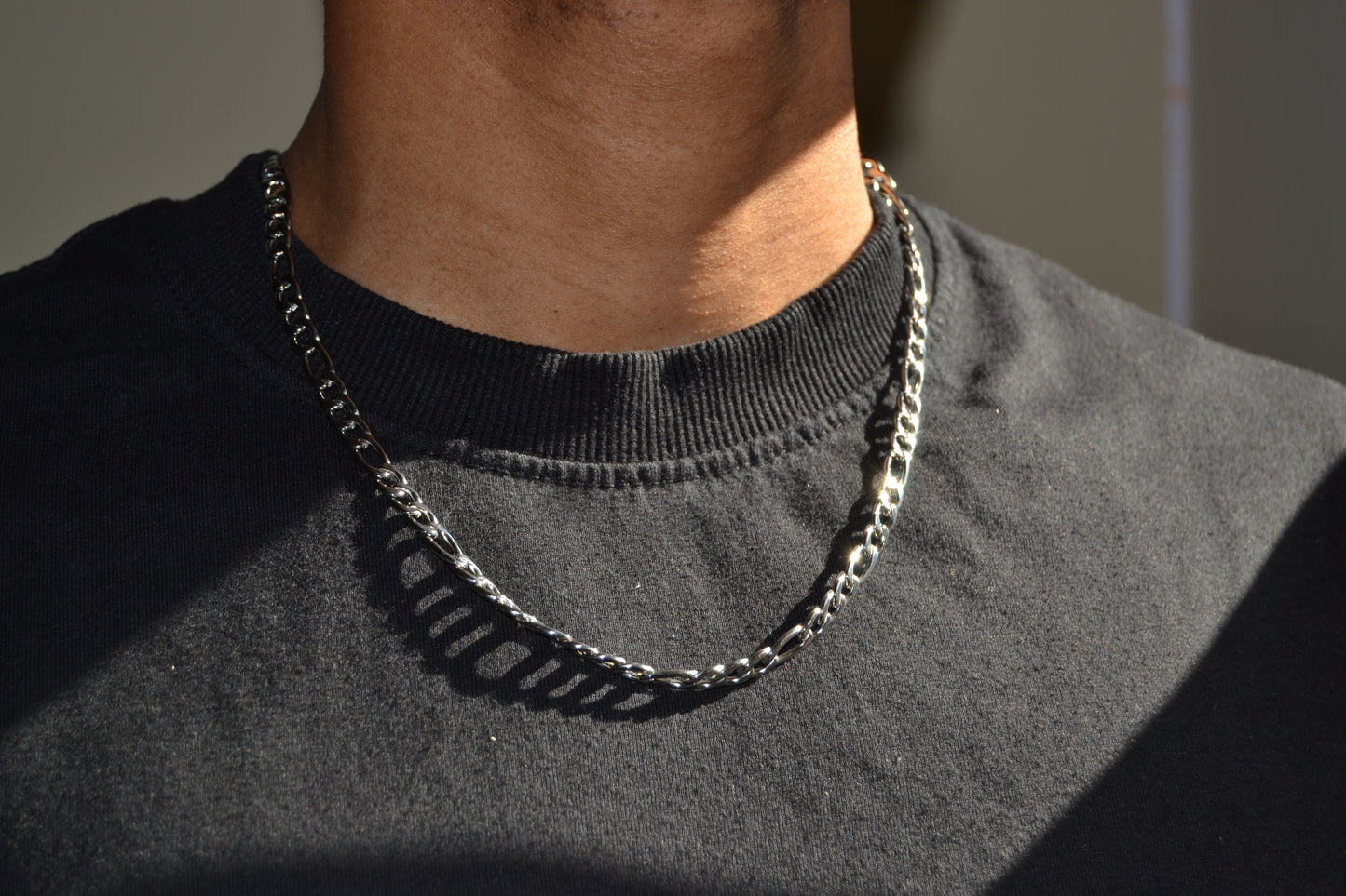 Men's Silver Figaro Chain