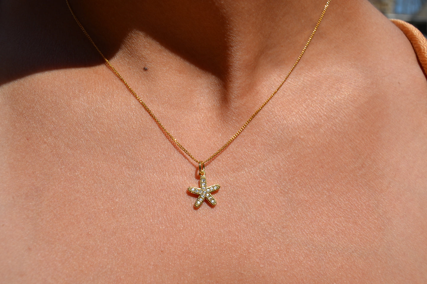 Golden Starfish Necklace