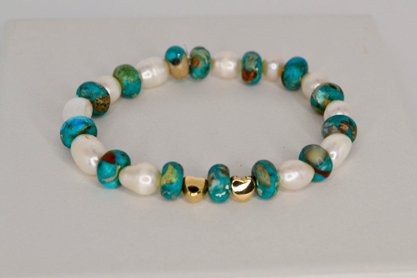Pearl and jasper bracelet