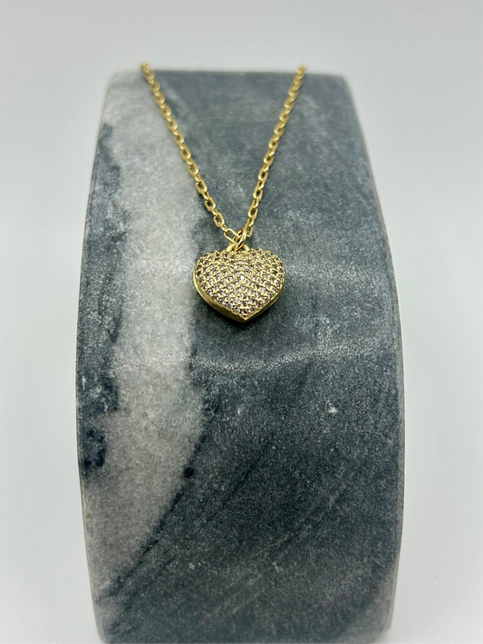 Women's Iced Heart Necklace