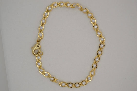 18k Gold Pearl Bracelet