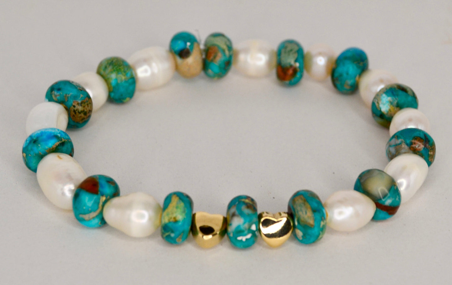 Pearl and jasper bracelet