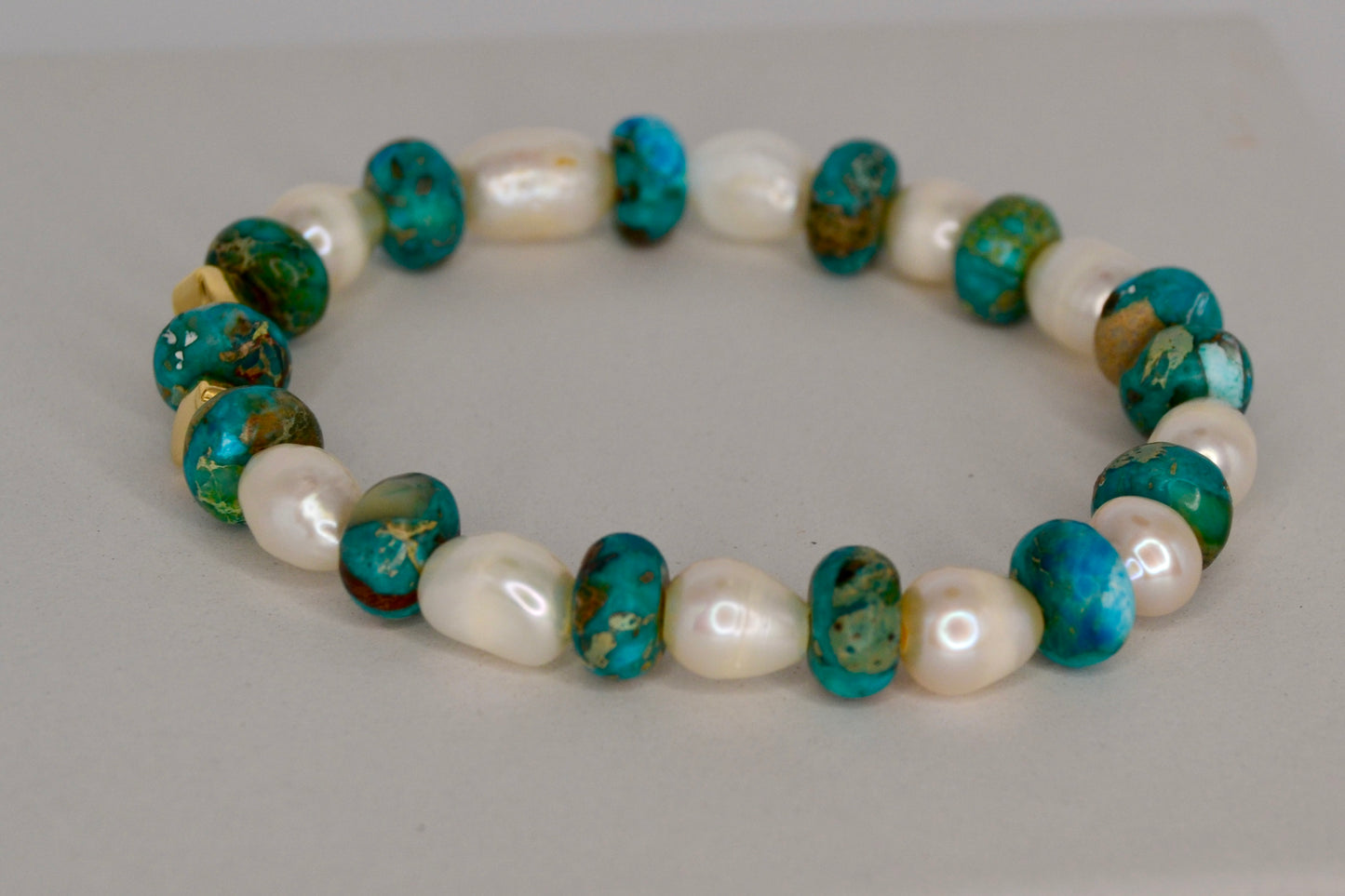 Pearl and jasper bracelet