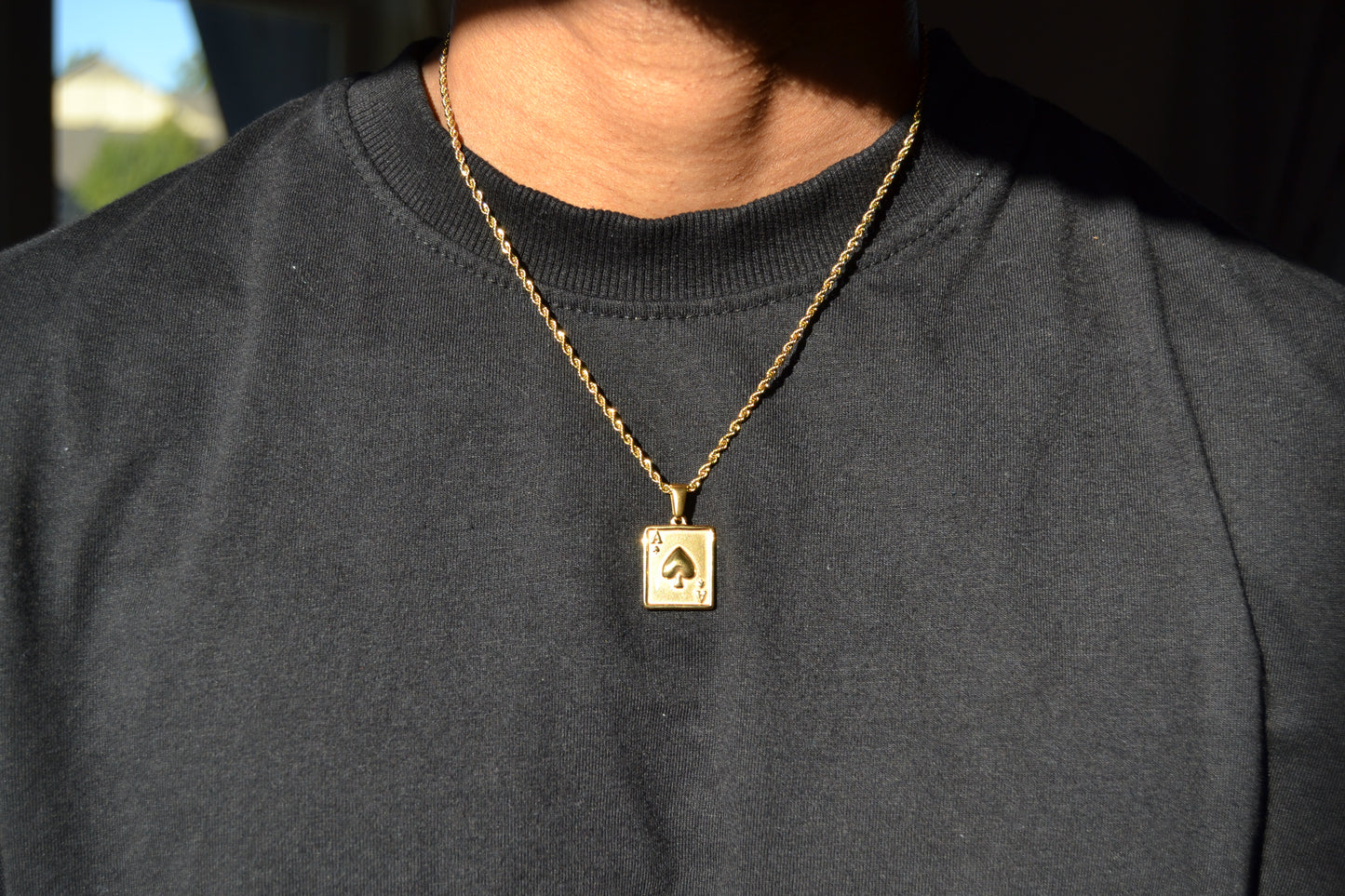 Men’s Gold Ace Pendant