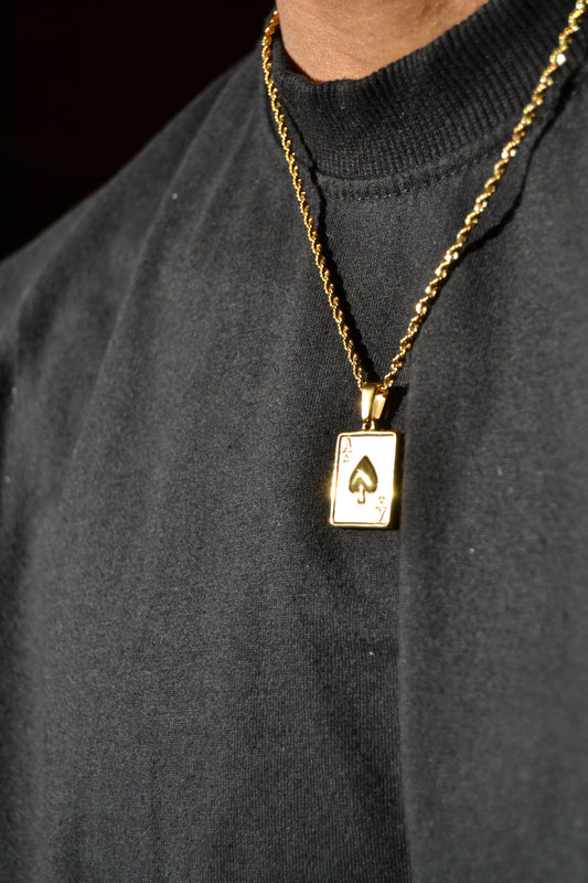 Men’s Gold Ace Pendant