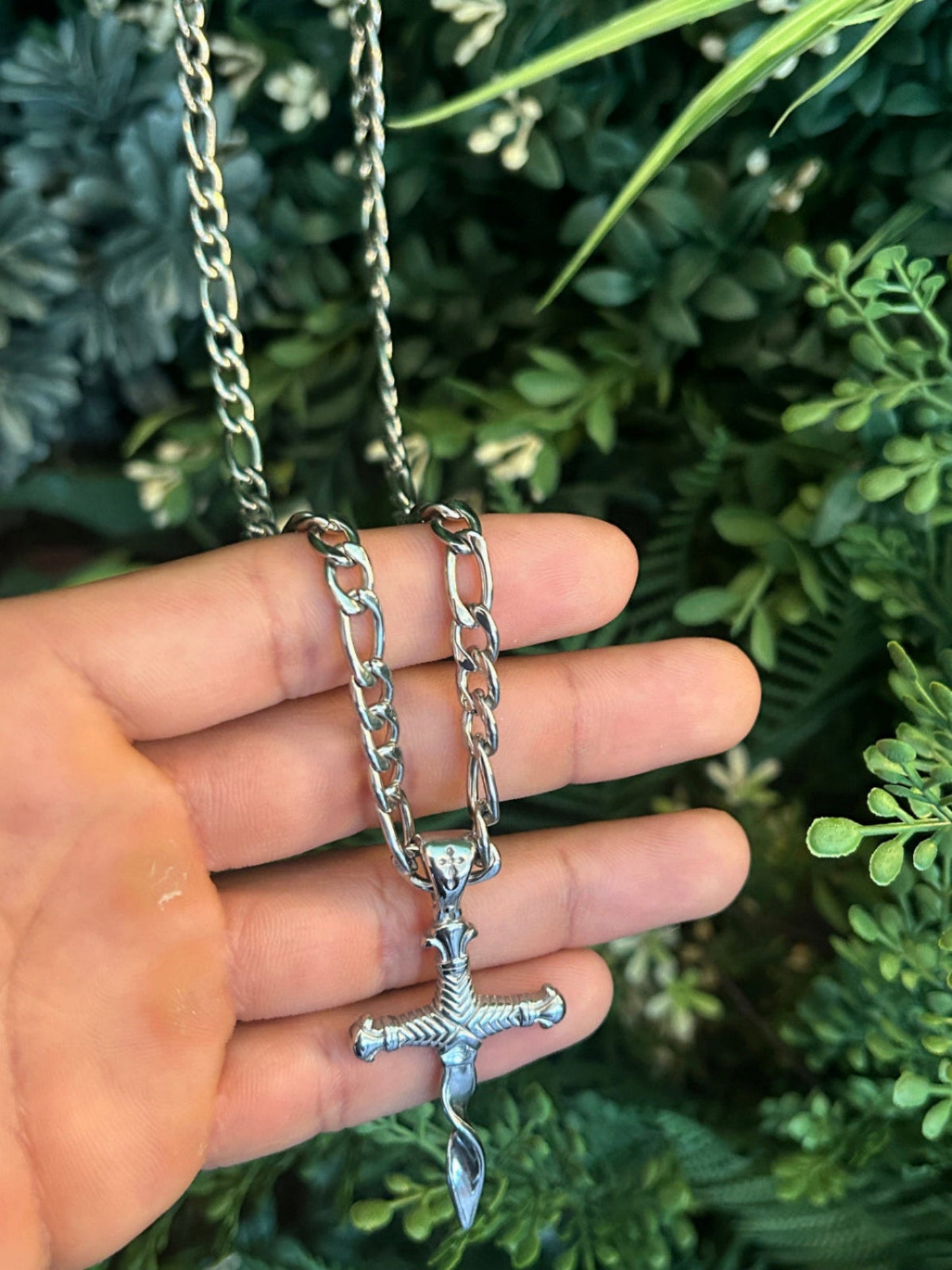 Men's Silver Figaro Chain